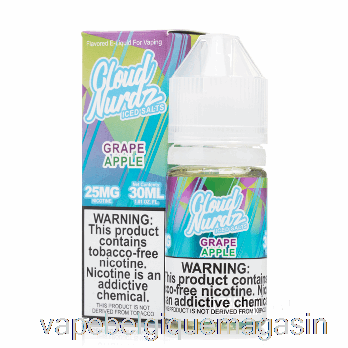 Jus De Vape Pomme De Raisin Glacé - Sels De Nuage Nurdz - 30 Ml 50 Mg